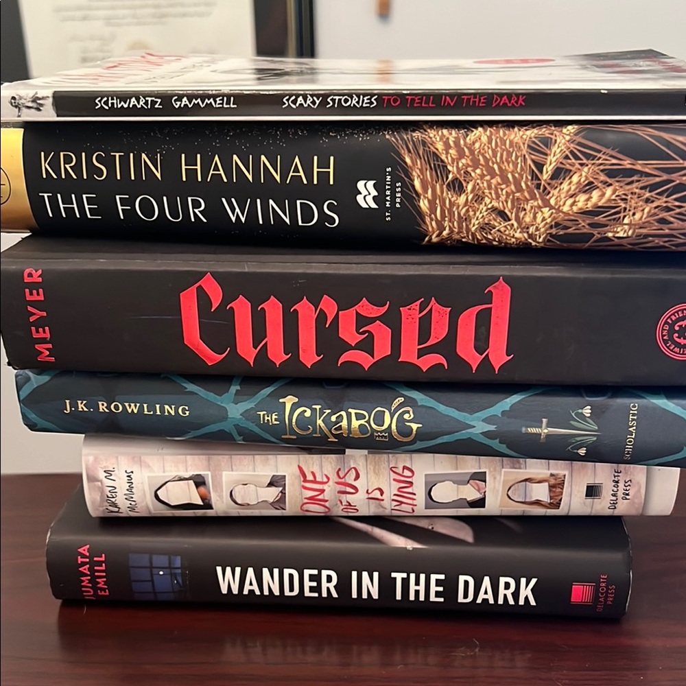 Black and Red Coffee Table Books with Elegant Accents